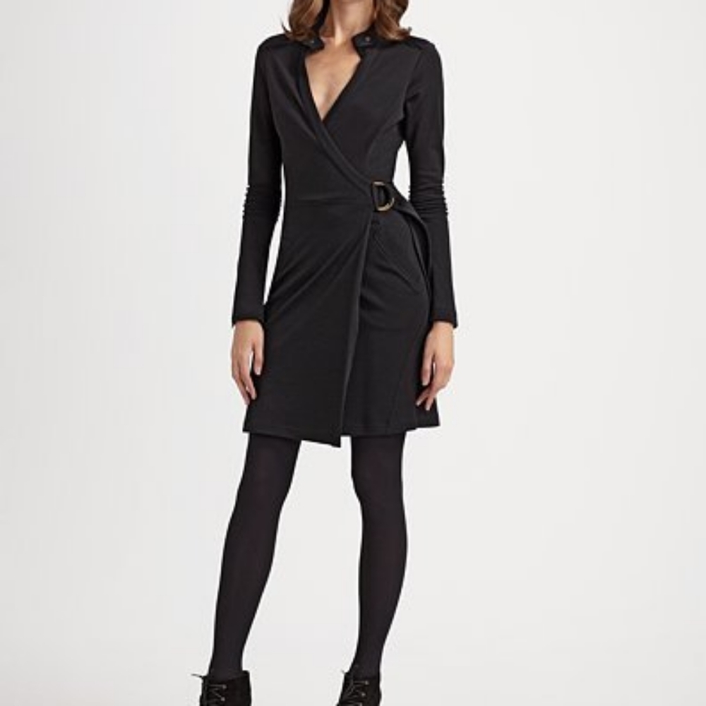 Diane Von Furstenberg Wrap Biker Dress